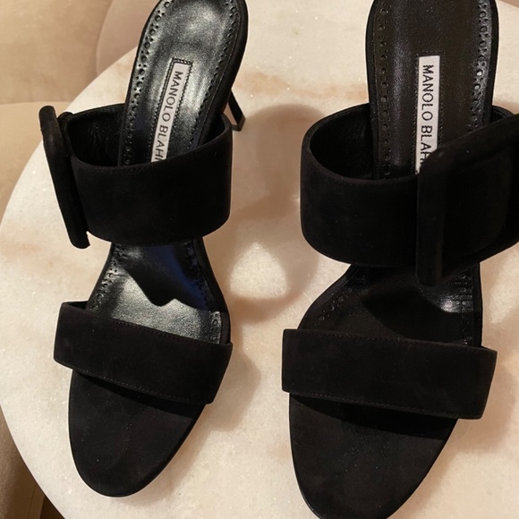 MANOLO BLAHNIK Gable Black Mule - Picture 3 of 7